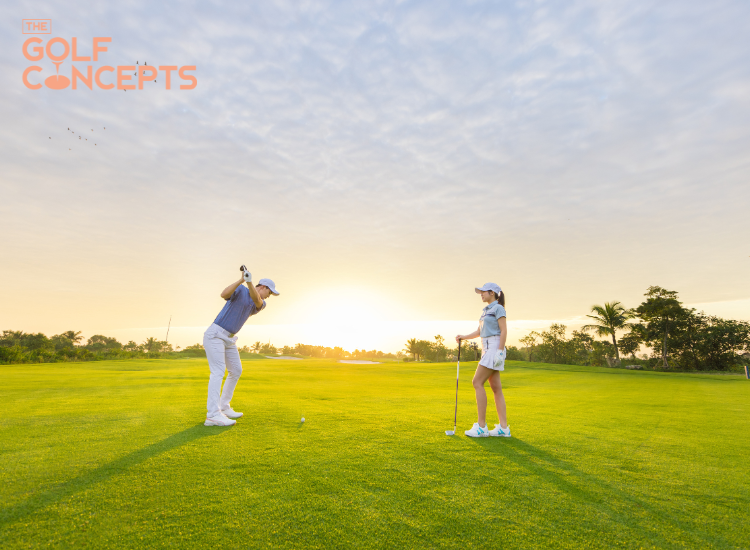 Chụp ảnh golfer hành động