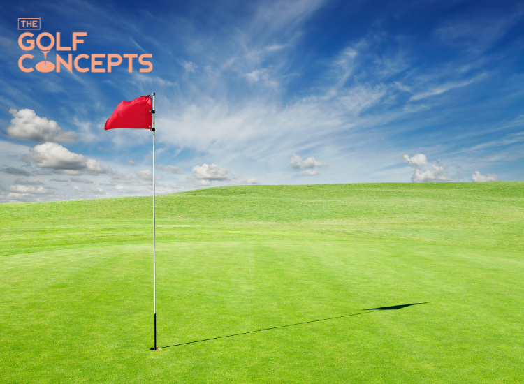 Lỗ golf và cờ chỉ dẫn trên sân